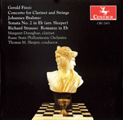 Finzi Clarinet concerto album cover